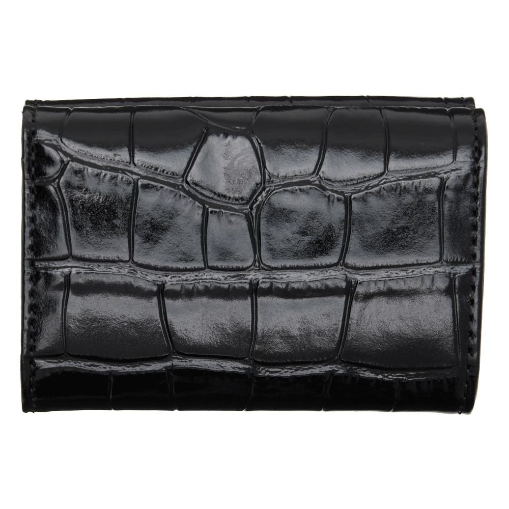 Vivienne Westwood Crocodile-Embossed Leather Small Wallet Black