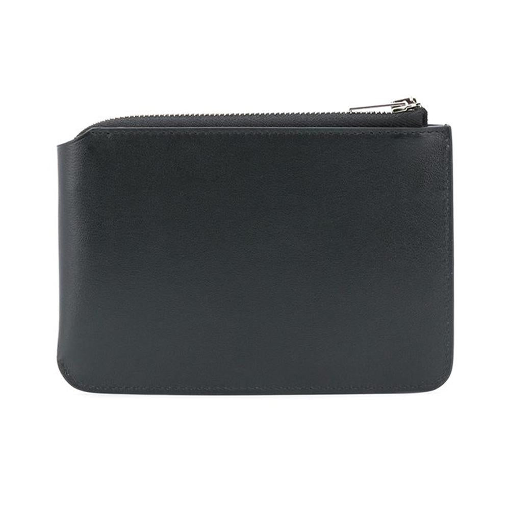 Acne Studios Signature Logo Black Leather Coin Card Holder Wallet
