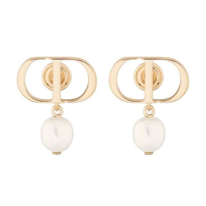 DIOR Petit CD White Pearl Stud Earrings E1520PTCRS