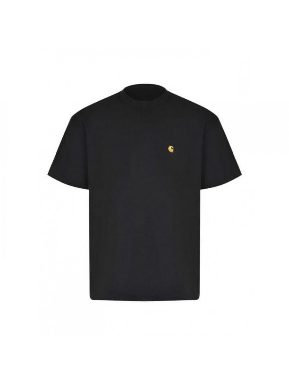 CARHARTT WIP Chase Short Sleeve T-Shirt Black Cotton