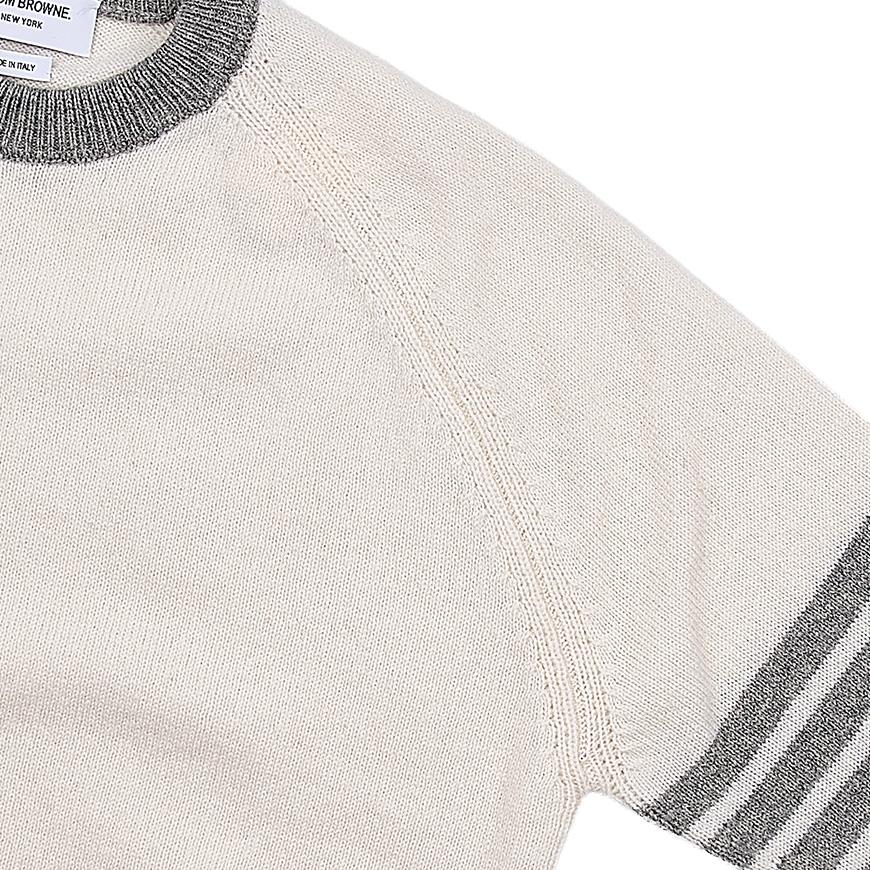 THOM BROWNE Men's 4-Bar Stripe Wool Crewneck Sweater MKA467A Y1026 100