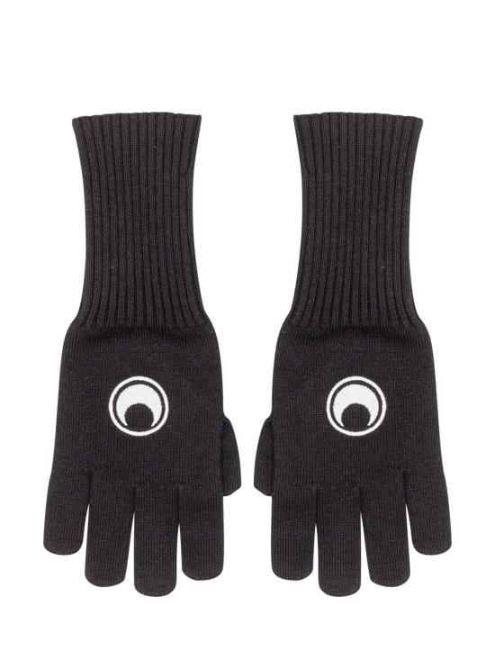 Marine Serre Black Knit Gloves USA018 ACKNI0033