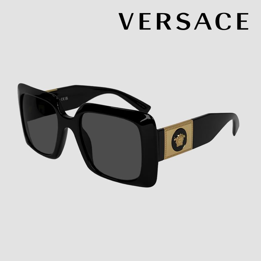 Versace Square Frame Acetate Sunglasses Medusa Detailing VE4405 GB1 87 54