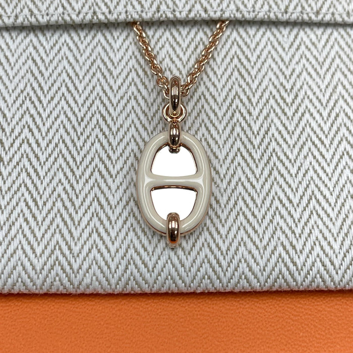 HERMES Rose Gold Mini Chaine d’Ancre Maillon Necklace
