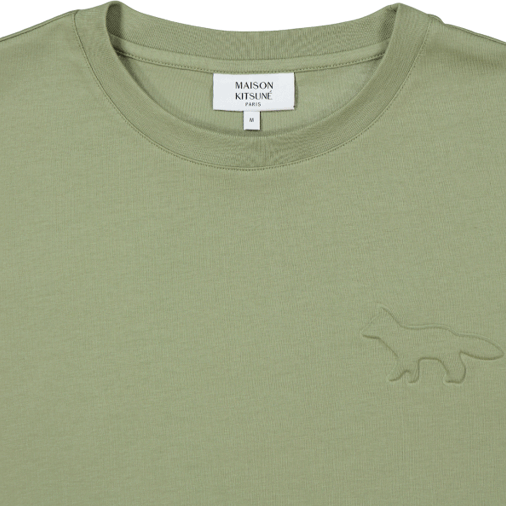 Maison Kitsune Embossed Fox Short Sleeve T-Shirt OM00116 KJ7016