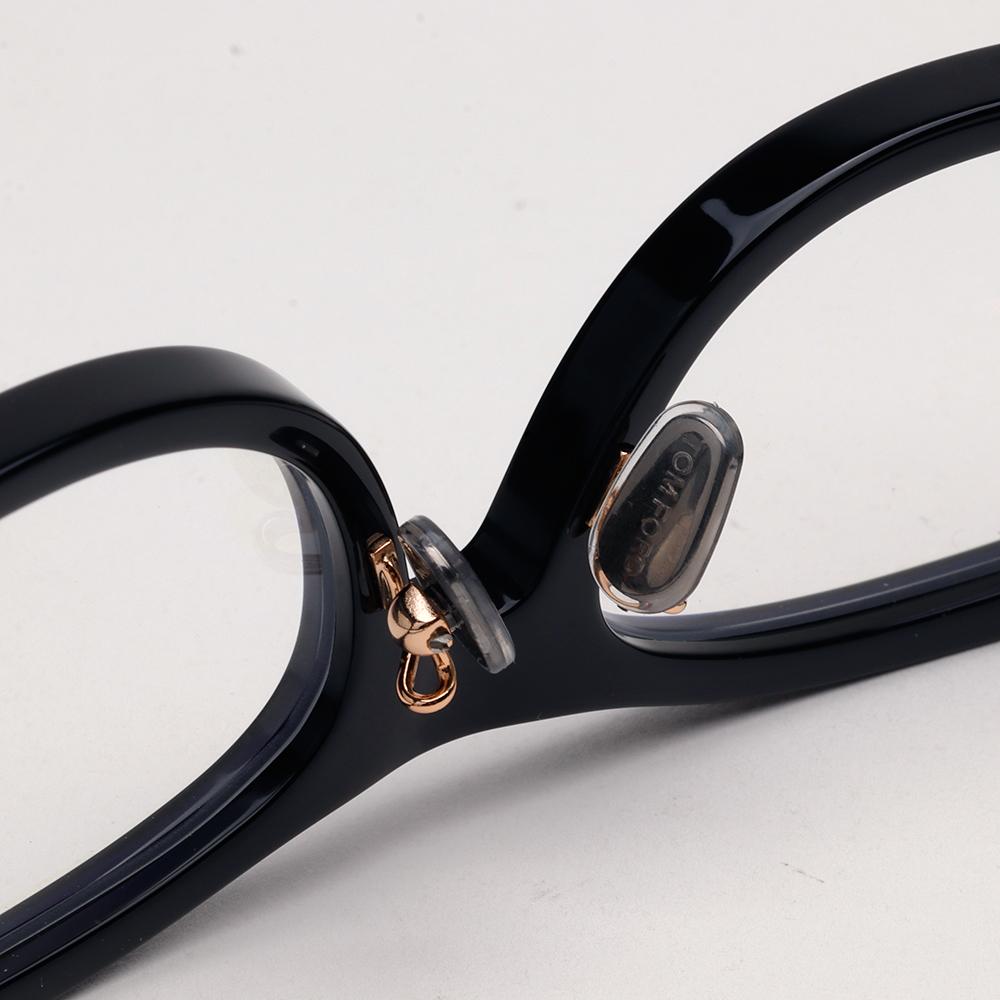 TOM FORD Unisex Blue Light Blocking Acetate Square Eyeglass Frames TF6074 DB 001
