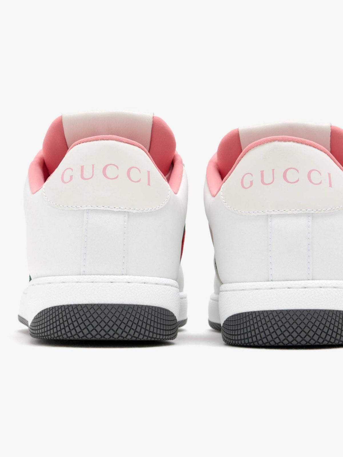 GUCCI White Leather Low-Top Sneakers