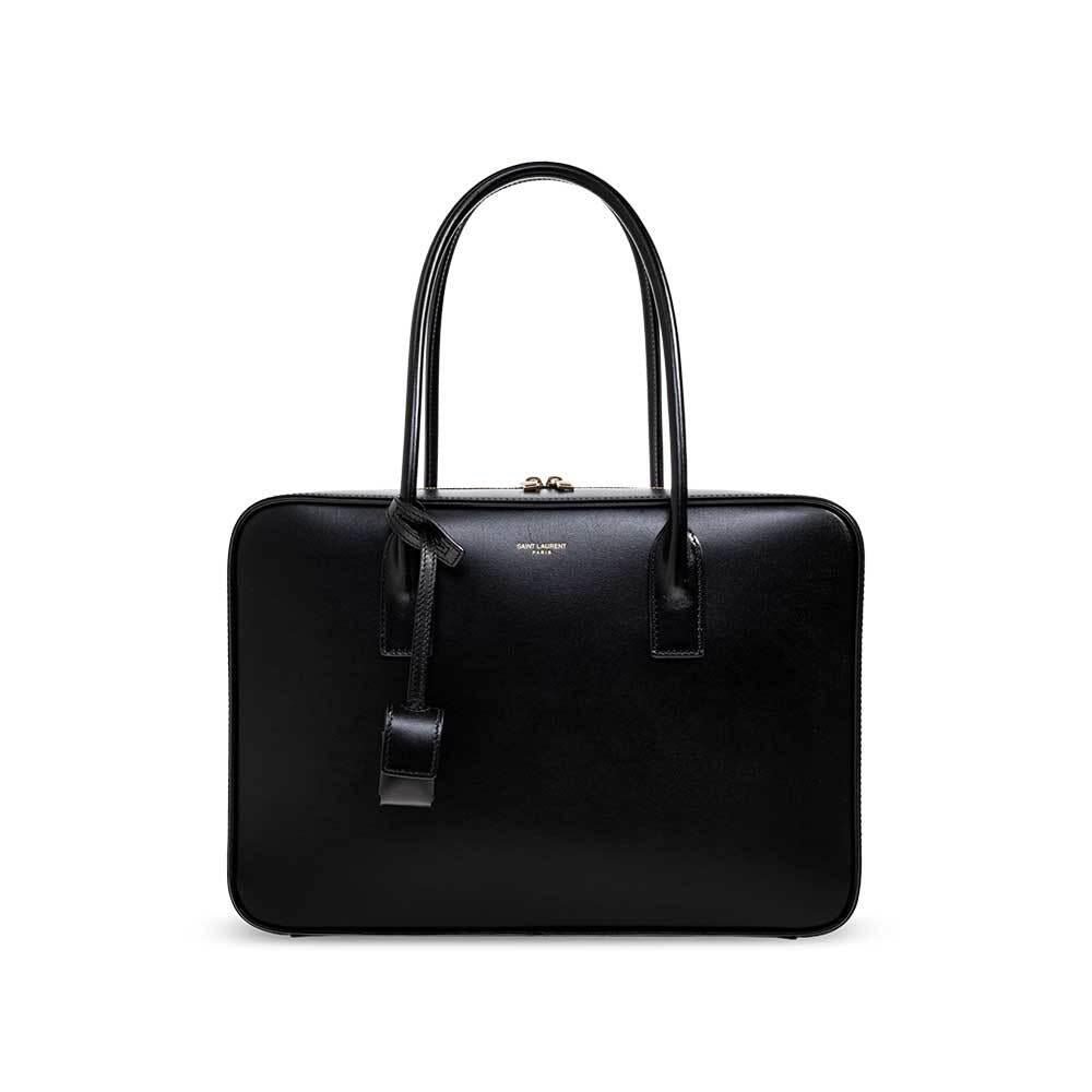 Saint Laurent Sac de Jour Buffalo Leather Tote Bag Black
