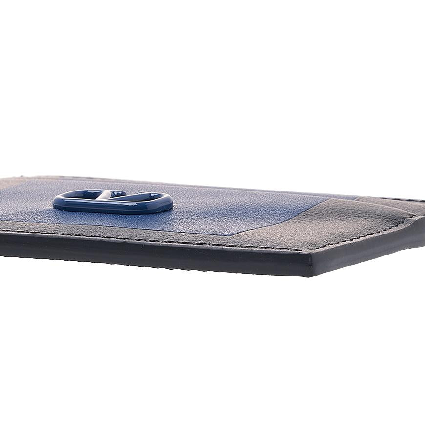 VALENTINO Garavani V-Logo Leather Card Holder for Men