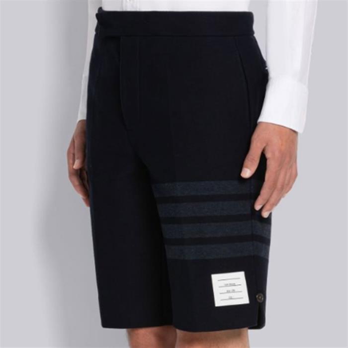 THOM BROWNE 4-Bar Cotton Bermuda Shorts Navy Men’s Shorts