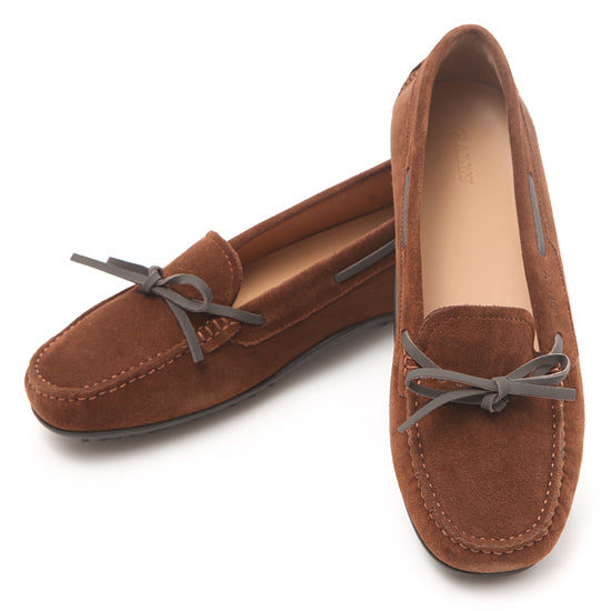 BALLY Black Leather Penny Loafers for Women