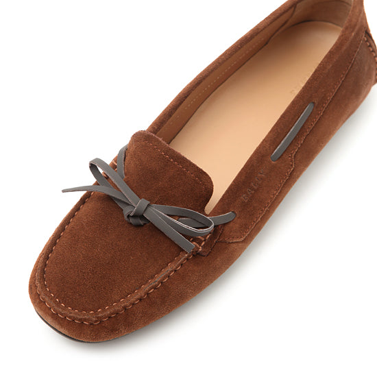 BALLY Black Leather Penny Loafers for Women