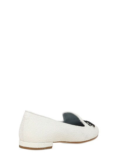 Chiara Ferragni Flirting Glitter Loafers 10mm Heel