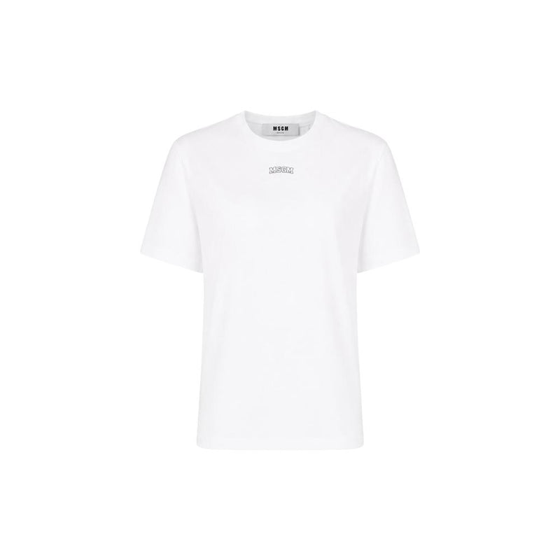 MSGM 15th Anniversary Logo Print Oversized Short Sleeve T-Shirt White