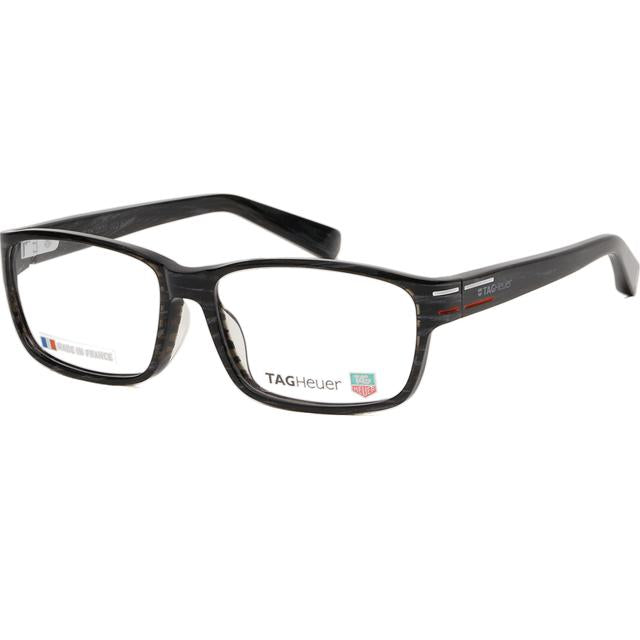 Tag Heuer Black Square Acetate Eyeglass Frame Unisex TH0535 003