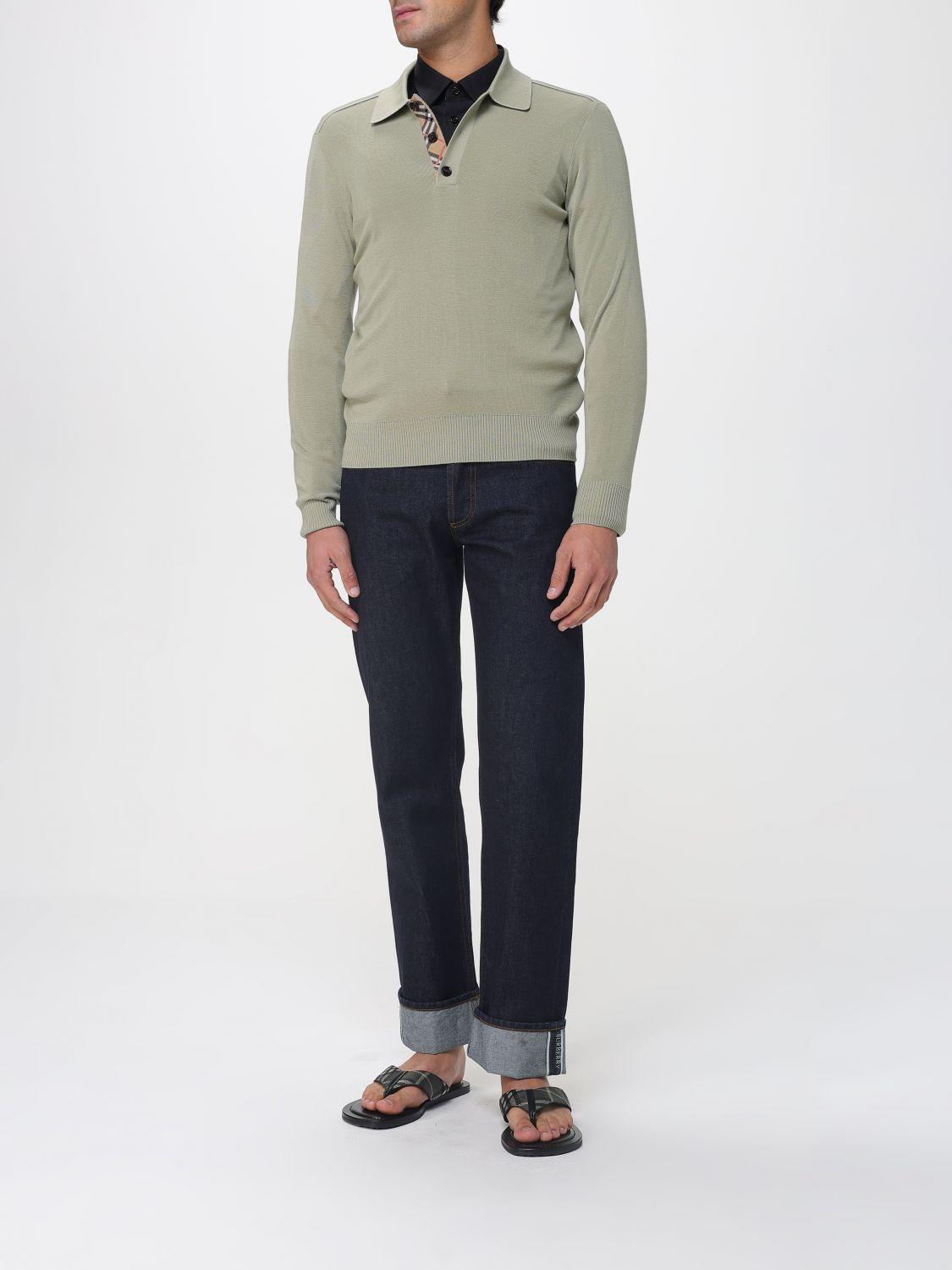 BURBERRY Cotton Knit Polo Shirt for Men