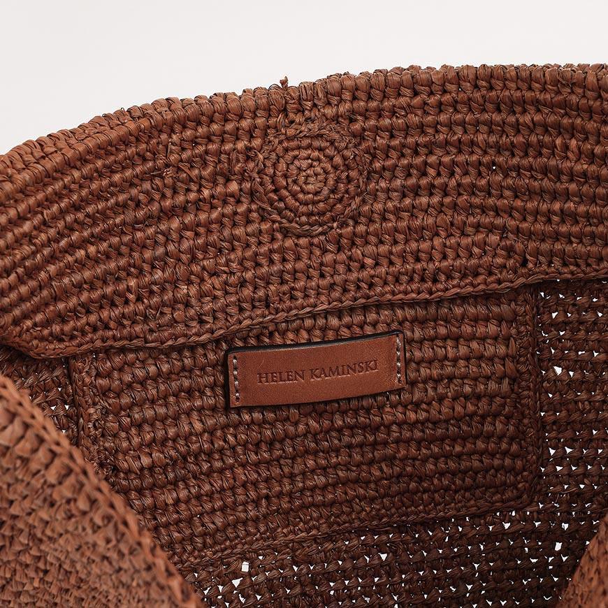 HELEN KAMINSKI Yara Cotton Shoulder Bag Nutshell Color Women