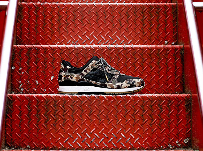 Asics Atmos x Gel-Lyte III Duck Camo Black Men's Low-Top Sneakers H61KK 8890