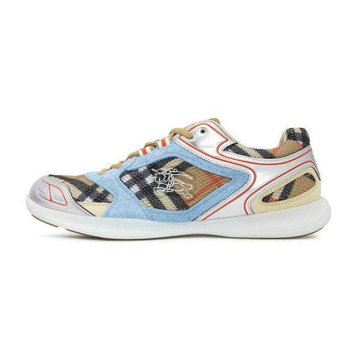 BURBERRY Check Matrix Leather Low-Top Sneakers Unisex 8111731