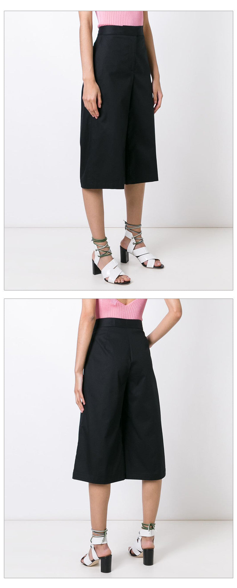 MSGM Crop Wide Leg Trousers MDB106 99