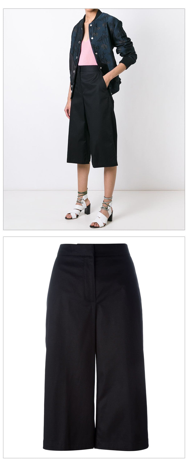 MSGM Crop Wide Leg Trousers MDB106 99