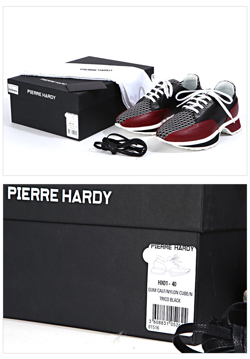 Pierre Hardy Men's Low Top Sneakers HX01 TRICO BLACK