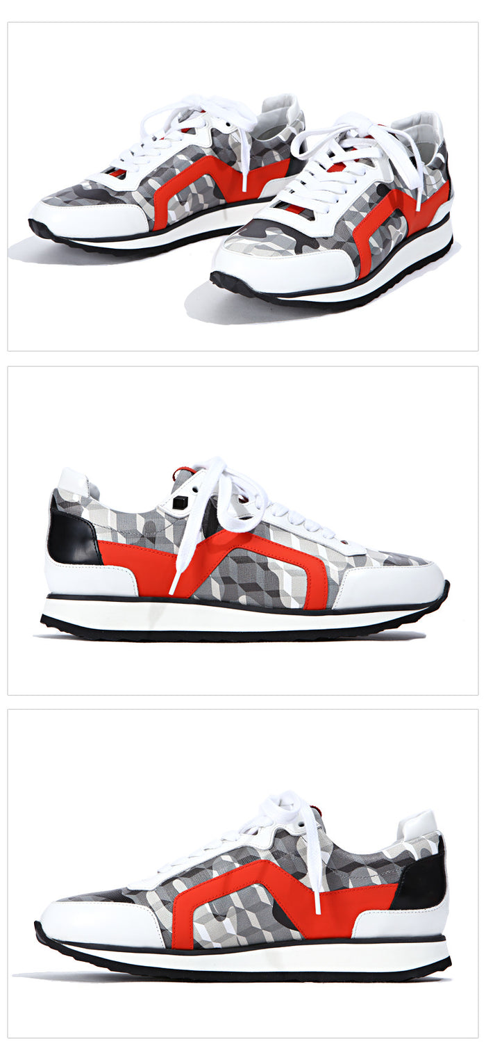 Pierre Hardy Adonis Men's Low-Top Running Sneakers KX05 MULTI WHITE