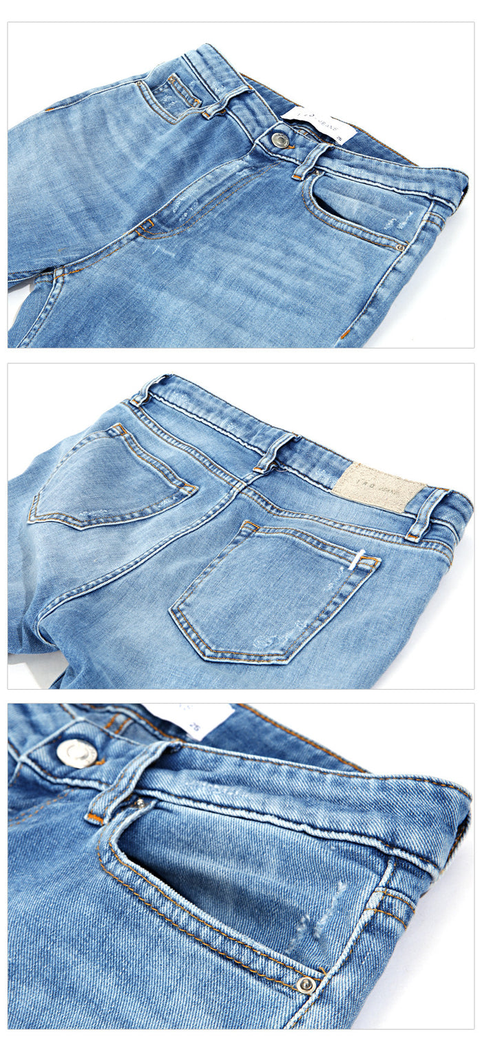 IRO Women's Distressed Washed Denim Jeans PAMELA BLU09