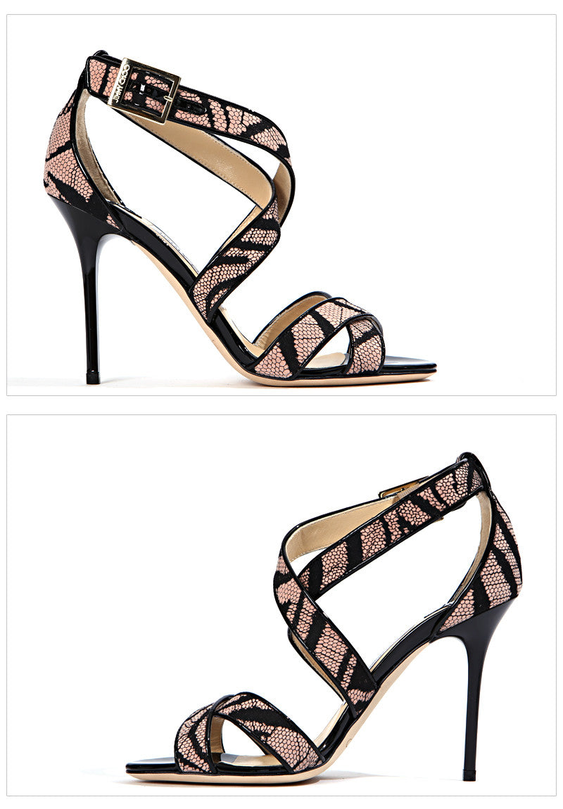 Jimmy Choo Adonis Zebra Rose Women's Sandals LOTTIE ZLS
