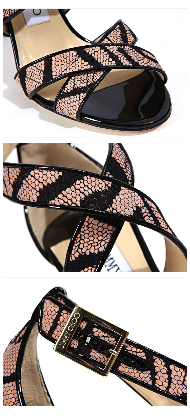 Jimmy Choo Adonis Zebra Rose Women's Sandals LOTTIE ZLS