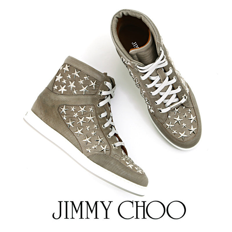 Jimmy Choo Women's Star-Studded High-Top Sneakers TOKYO PEBBLE