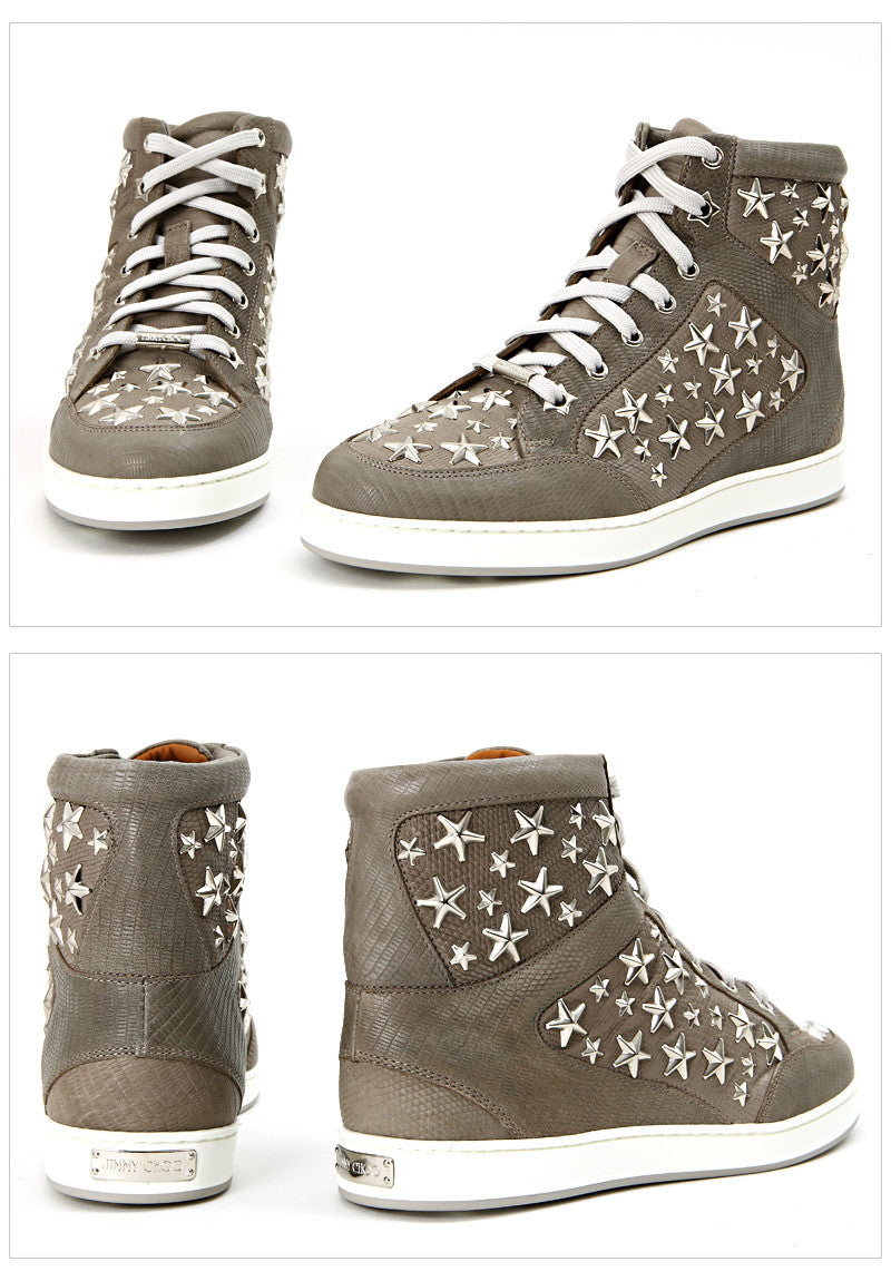Jimmy Choo Women's Star-Studded High-Top Sneakers TOKYO PEBBLE