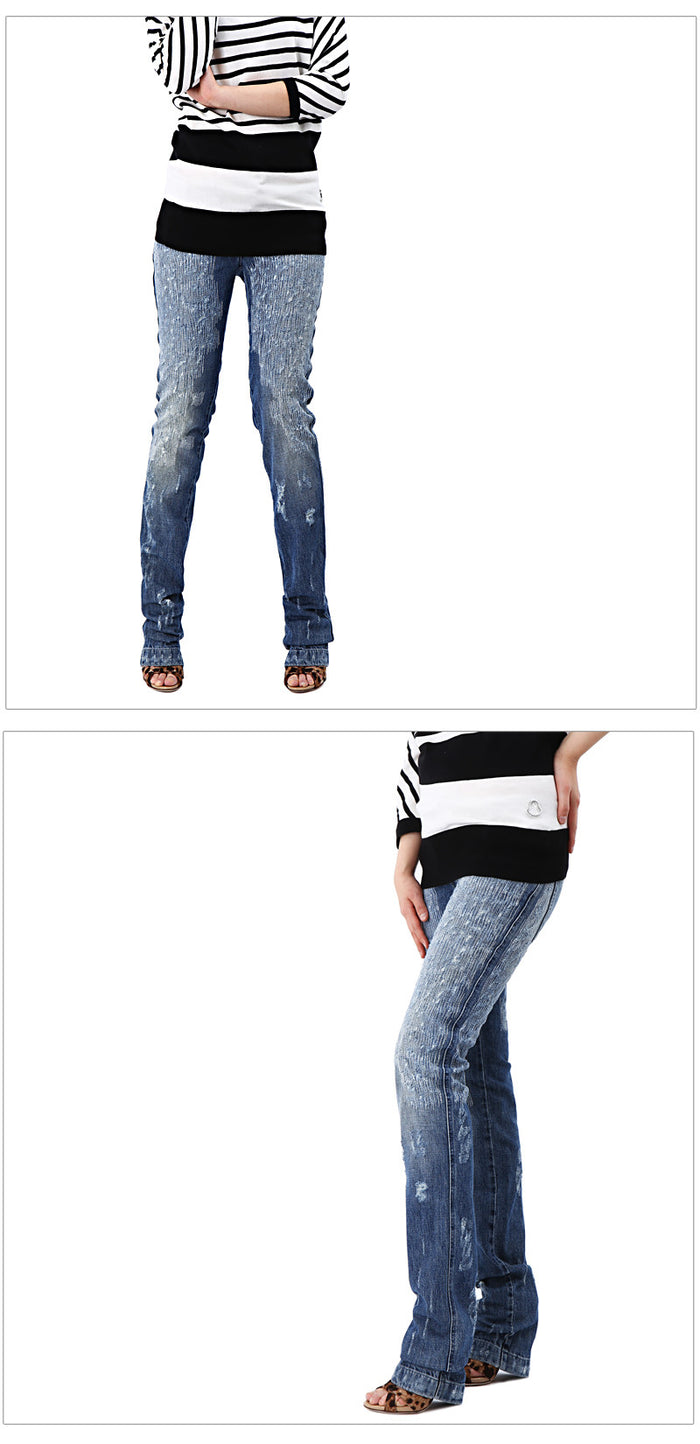 Dolce&Gabbana Women's Hidden Patch Straight Leg Denim Jeans FT4DTD G8D10