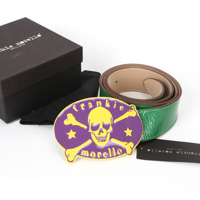 Frankie Morello Men's Skull Logo Belt 200506776
