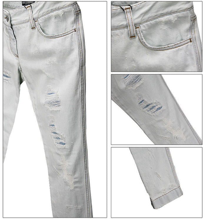 Dolce&Gabbana Women's White Denim Jeans FTH2TD G883A