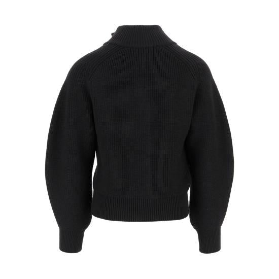 JACQUEMUS Black Zip-Up Knit Cardigan CDM00569 AK00275990