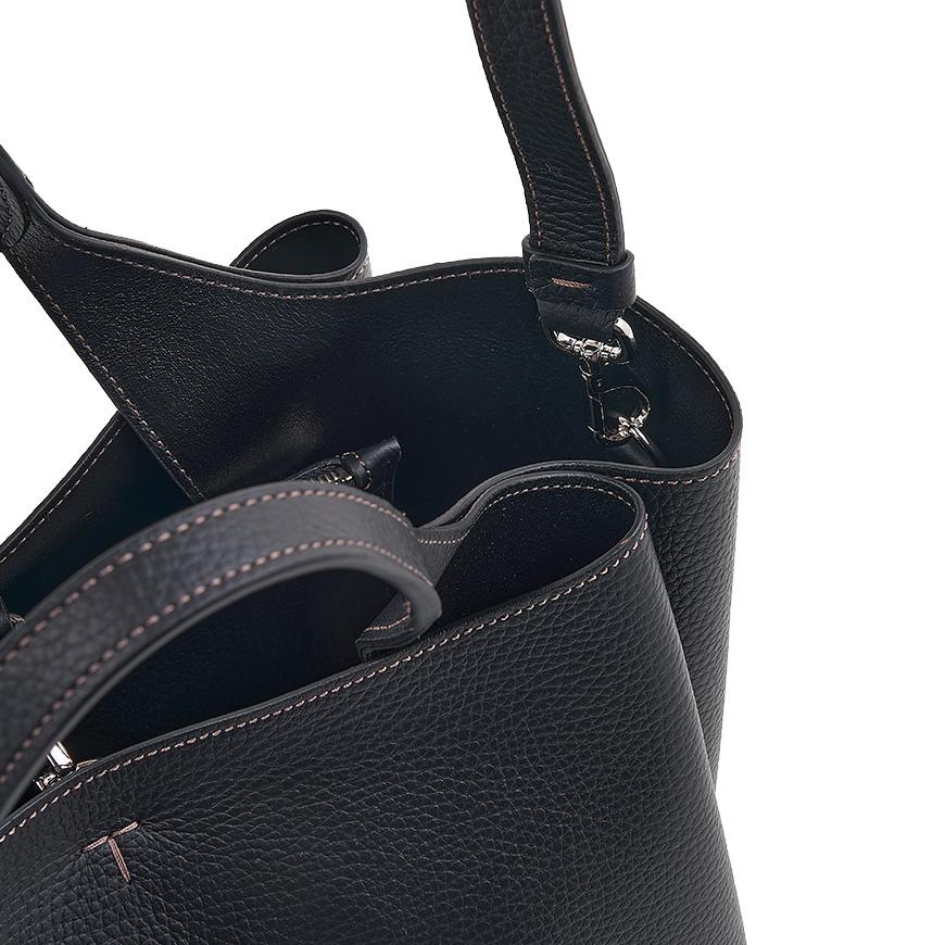 Tods Mini Shoulder Tote Bag Women’s New Collection Black Leather