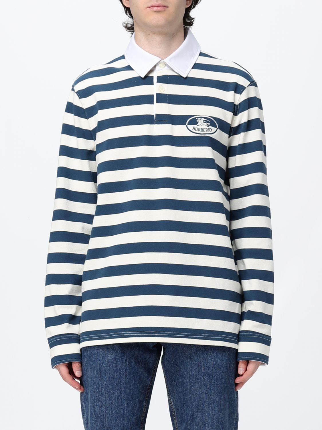 BURBERRY Long Sleeve Shirt Mens Black Cotton Classic Fit