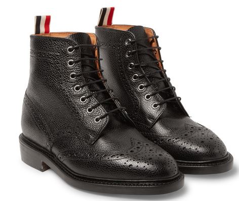 THOM BROWNE Classic Wingtip Mid Boots for Men