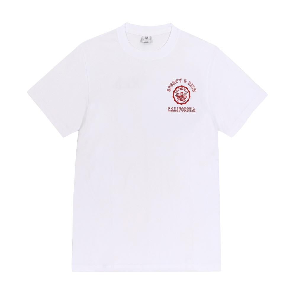 SPORTY&RICH Unisex Short Sleeve T-Shirt TO043606508WH01 WHITE
