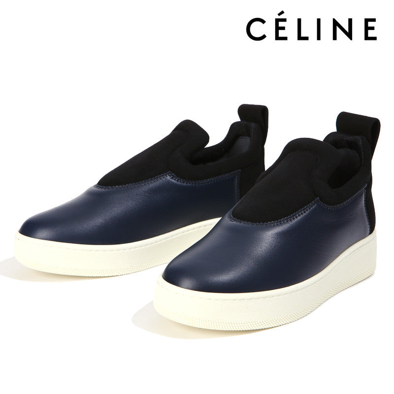 CELINE Adonis Leather Women's Slip-On Low Top Sneakers 31998 07NB