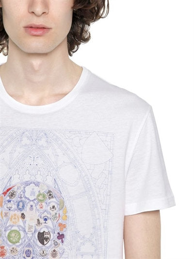 Alexander Mcqueen Skull Organic Cotton Jersey T-Shirt White