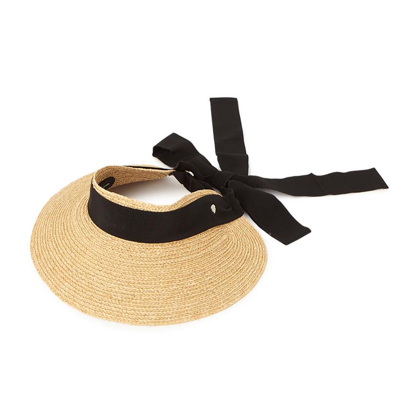 HELEN KAMINSKI Sabina Women’s Visor Cap HAT51251 NATURAL BLACK