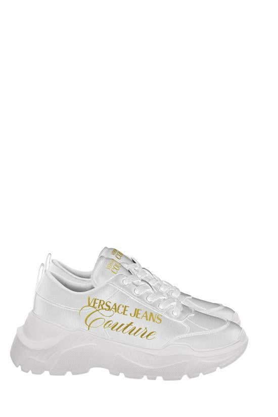 Versace White Leather Low-Top Sneakers Women 80VA3SC1 ZPB69 003 BIANCO DOM
