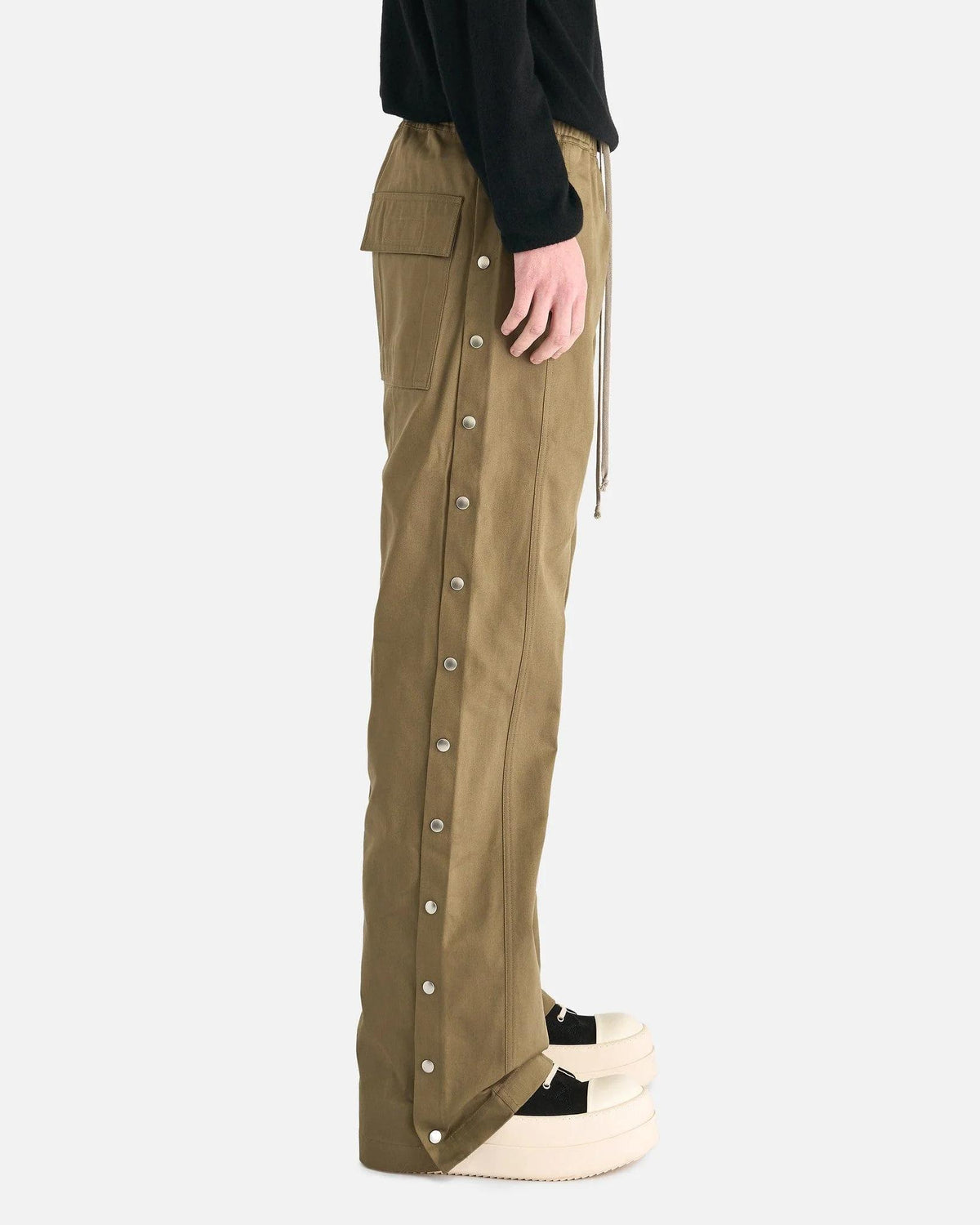 Rick Owens Men's Cotton Twill Jogger Pants Pale Green DU02C5393TW25
