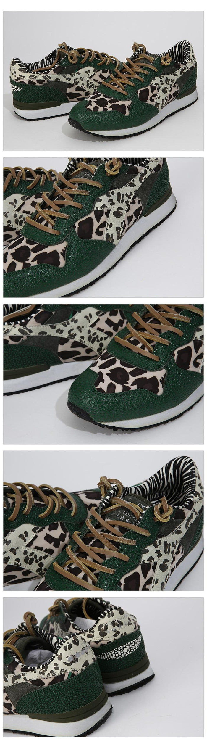 Diadora Editor Collaboration Trident Leopard Low Top Sneakers 159983 01 70225