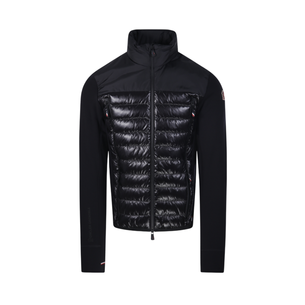 Moncler Grenoble Knit Down Jacket Men Black 8G00027 899IG 999
