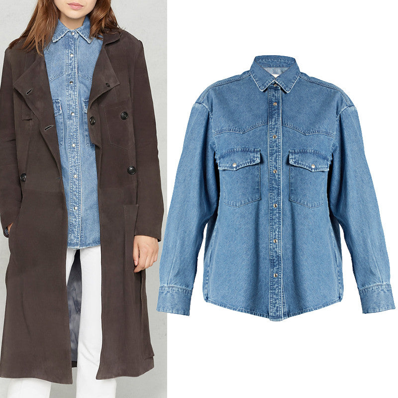 GOLDEN GOOSE Women's Denim Shirt G30WP021 A1