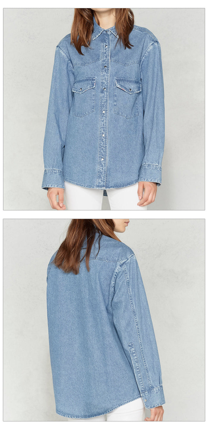 GOLDEN GOOSE Women's Denim Shirt G30WP021 A1