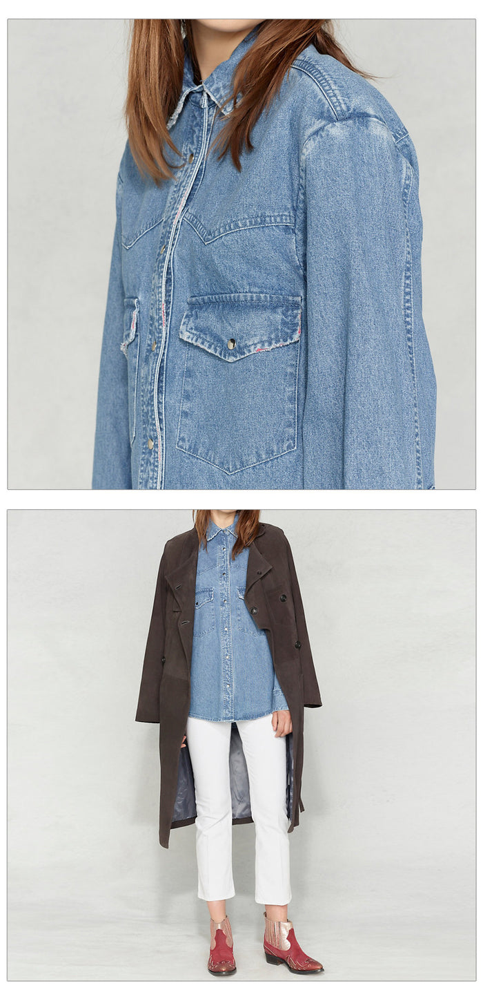 GOLDEN GOOSE Women's Denim Shirt G30WP021 A1